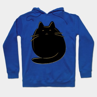 Cute black and gold cat Hoodie